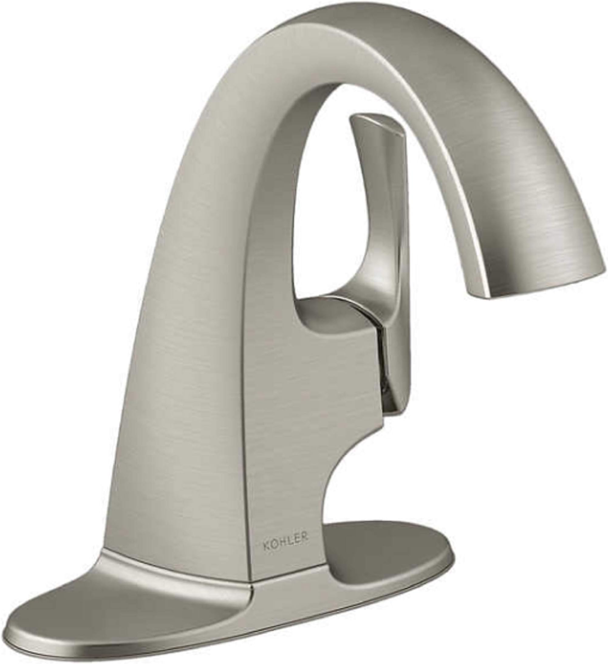Kohler Transitional Single Control Faucet Brushed Nickel Finish ...