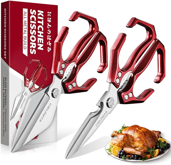 Dream Reach Kitchen Shears Set - Heavy Duty Kitchen Scissors for Food with Ergonomic Handle, Poultry shears for Chicken, Meat, Seafood, Bone Cutting, Gift Box Included