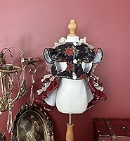 Vista 131 de Vestido de princesa de encaje para perros pequeños y pequeños extragrandes, color negro, talla L