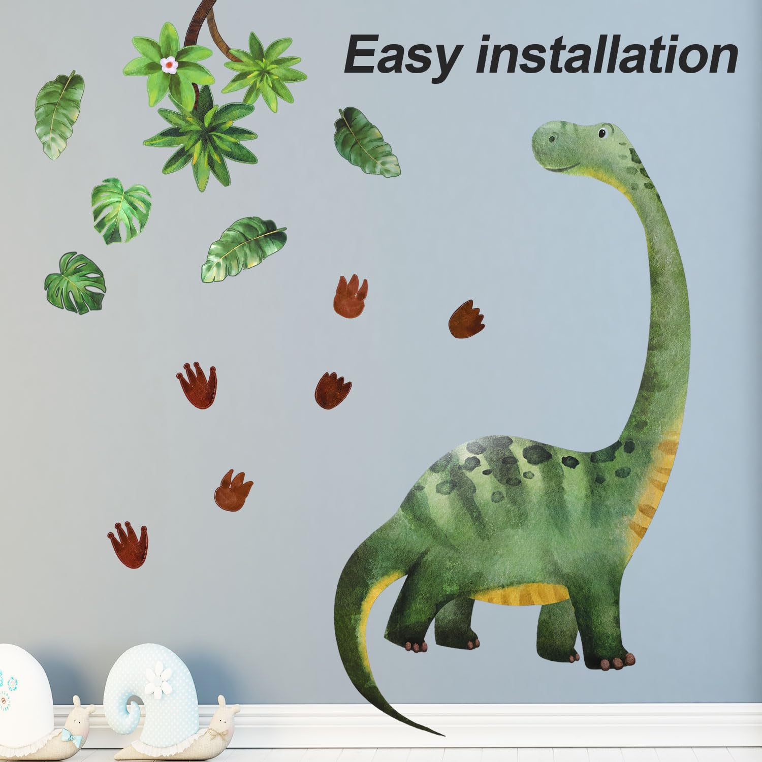Adesivi Murali Dinosauri - 3 Pezzi, Vinile, Per Camera Bambini, Facili Da Applicare - Foto 8