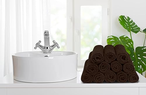 Miniatura 3 de Softolle Paños de lavado 100% algodón hilado en anillo, paquete a granel de toallas de 12 x 12 pulgadas, paño de lavado para cara, altamente