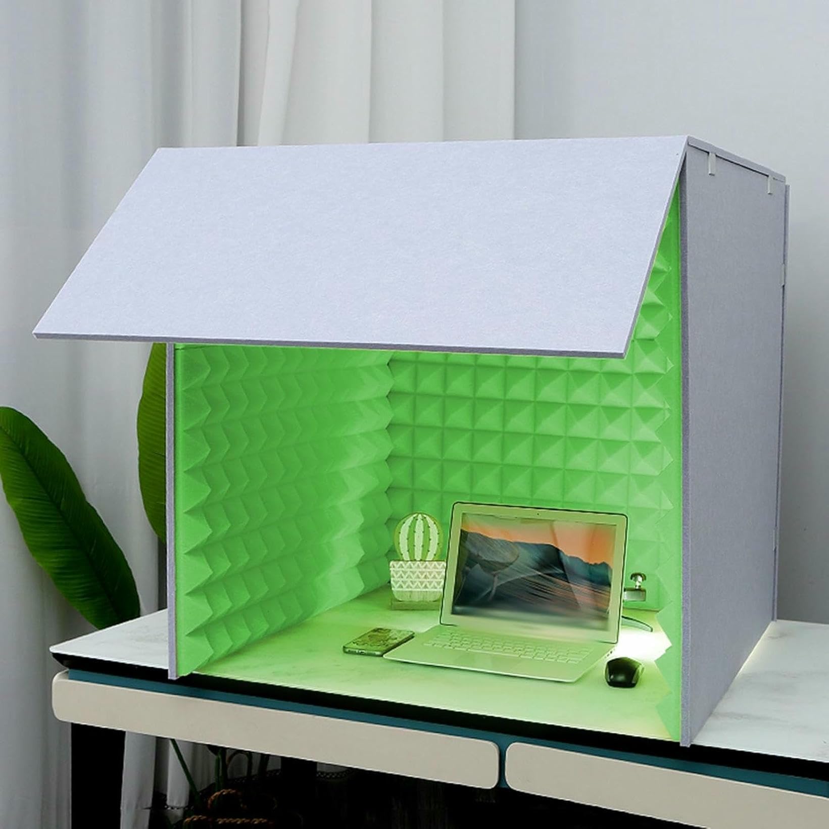 Cabine vocale portable et housse insonorisée de bureau pour enregistrement audio