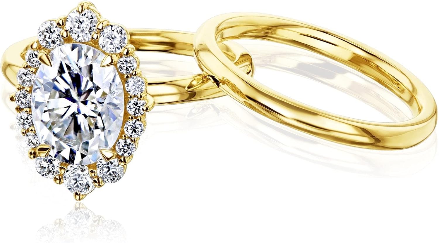 2.5 ct tw Kobelli Moissanite Ophelia Bridal Set - yellow-gold / 11.0 / Forever One D-E-F