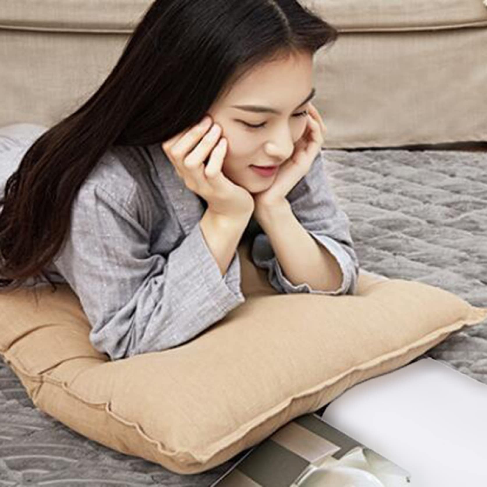 Amazon｜ラグ カーペット 滑り止め付き 長方形 キルティングラグ