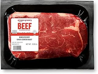 Amazon Grocery, Beef Chuck Center Roast, Boneless, USDA Choice