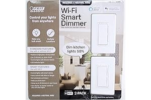 All-in-One Smart Switch: Feit Electric Wi-Fi Smart Dimmer 3 Way Single Pole Switch