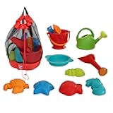 Hape Beach Toy Essential Set, Sand Toy Pack, Mesh Bag Included