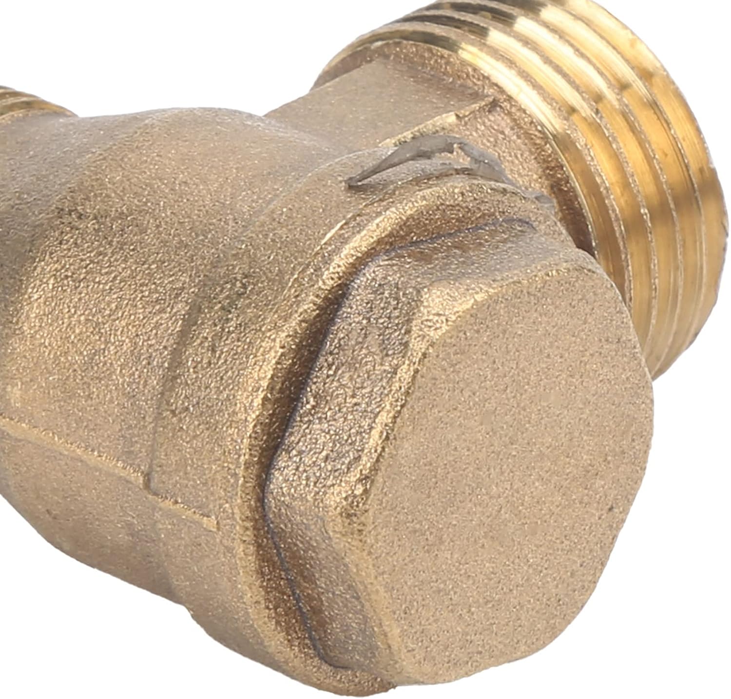 Brass Air Compressor Check Valve Threaded 1/2x3/8 Non-Return Valve for Hydraulic Systems Oil Backflow Prevention