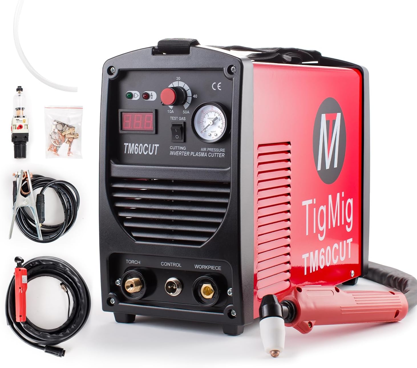 Taglierina Al Plasma HZXVOGEN 50A 230V – Taglio Max 15mm, Display Digitale, Inverter IGBT Per Hobbisti