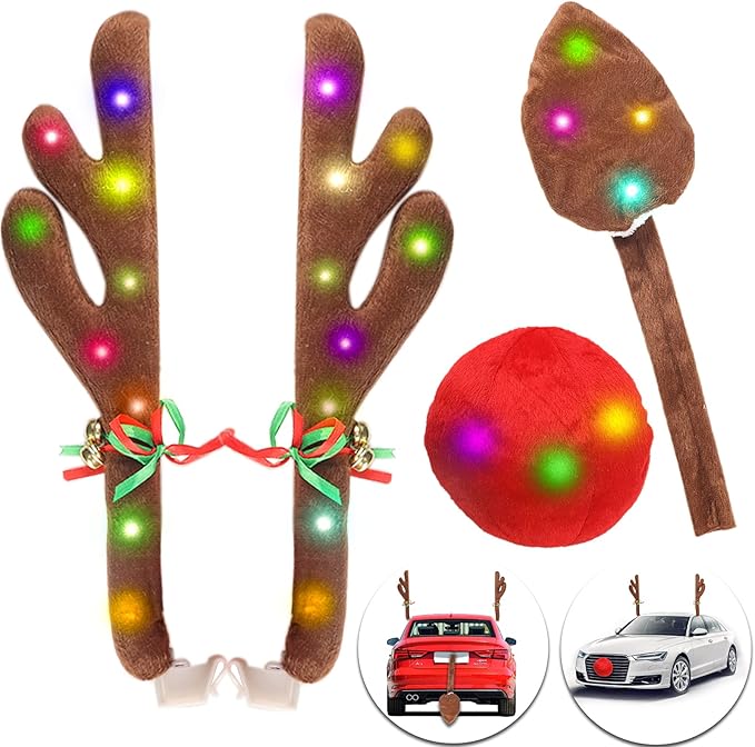 Reindeer Antlers for Cars, Reindeer Christmas Antlers Car