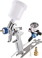 Vista 1 de Dynastus Pistola de pulverización de aire HVLP de 4.2 oz para reparación de manchas, boquilla de 0.039 pulgadas con regulador