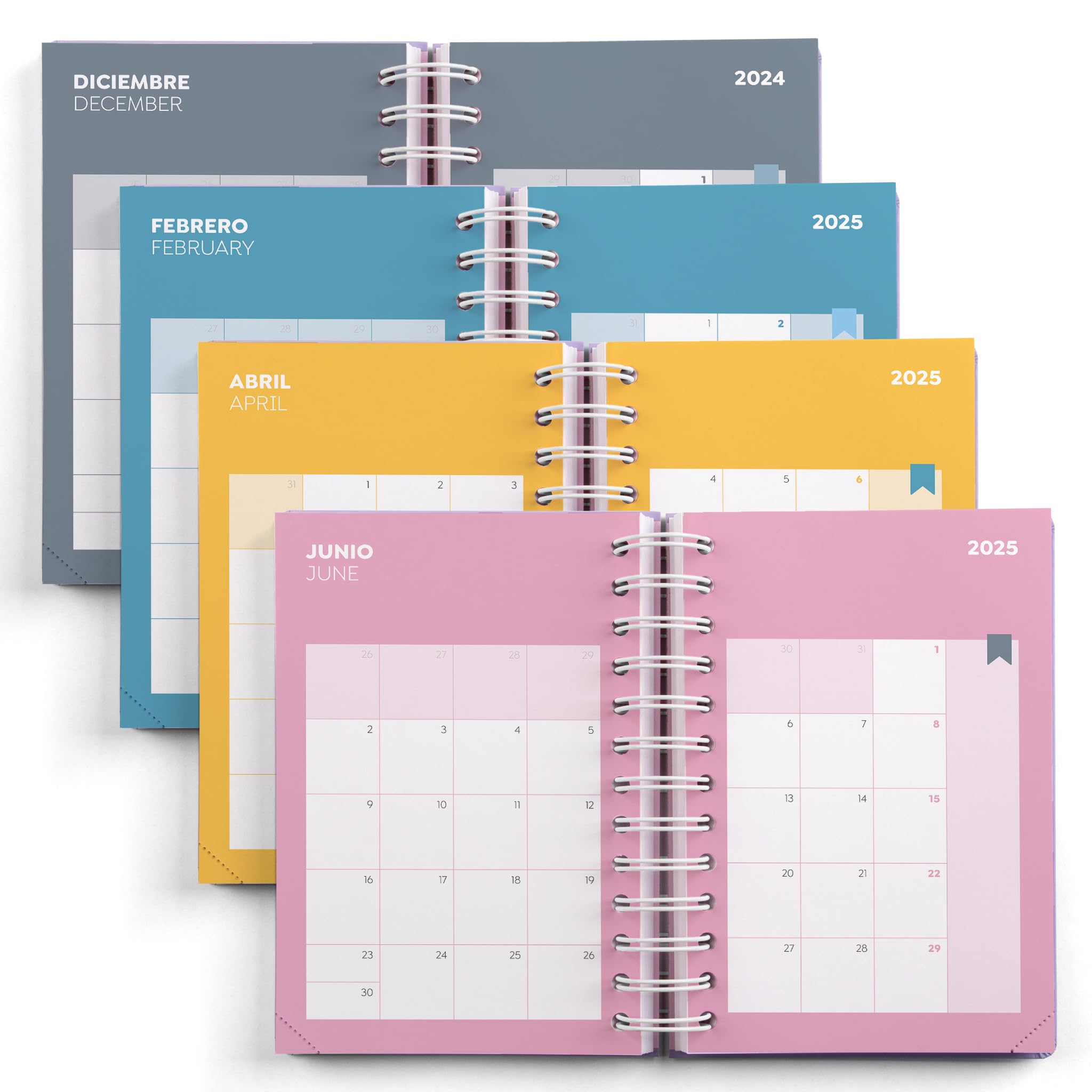 Agenda Scolaire 2025 Semainier Van Gogh - Août 2024 à Décembre 2025 - Planner Spirale 16,5x20 Cm Avec Stickers & Objectifs