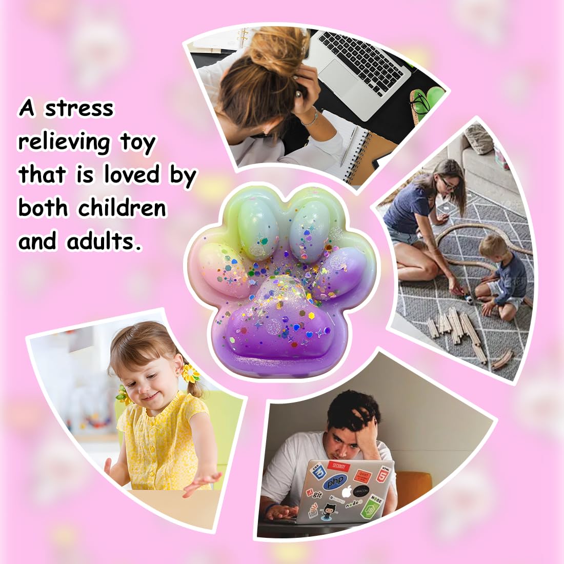 Juguete Anti-estrés De Pata De Gato – Squishy De Silicona Suave De 10.5 Cm – Ideal Para Aliviar Ansiedad Y Estimular La Creatividad En Niños Y Adultos