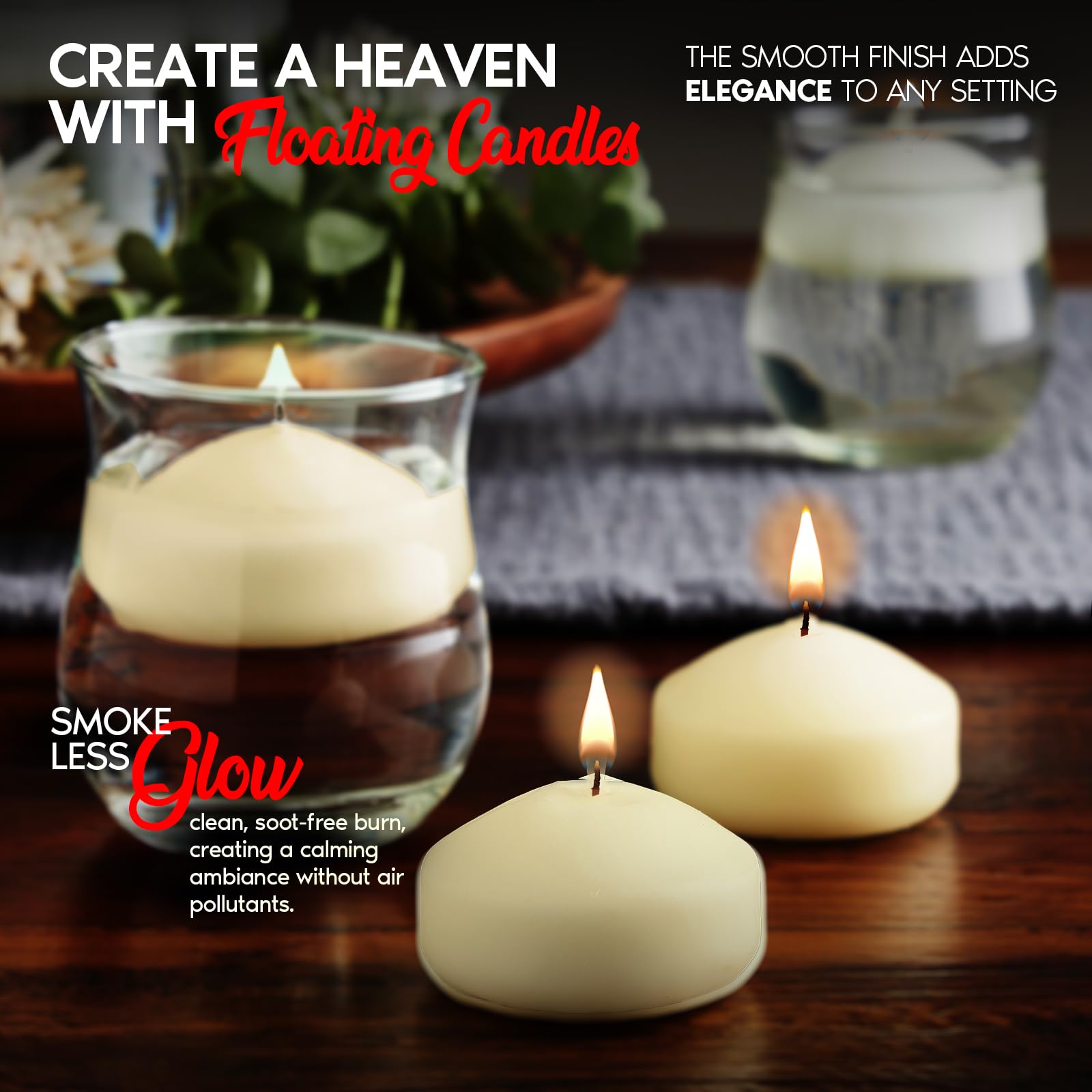 Candle Charisma Velas flotantes (marfil, 36 piezas)