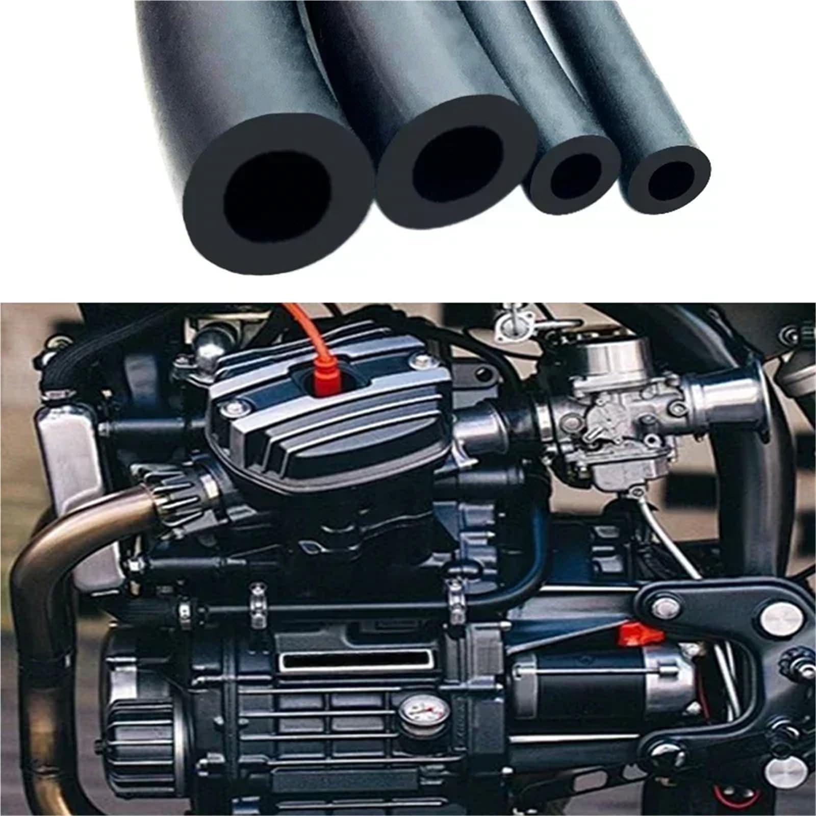 Manguera de goma negra 1/2/5M ID2/3/4/5/6/7/8/910/11/12/14/16/18mm Tubo Flexible for tanque combustible suave