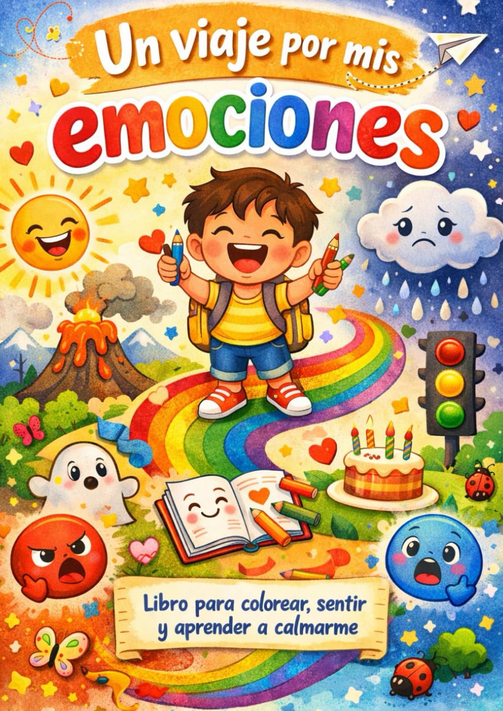 Un viaje por mis emociones: Libro para colorear, sentir y aprender a calmarme