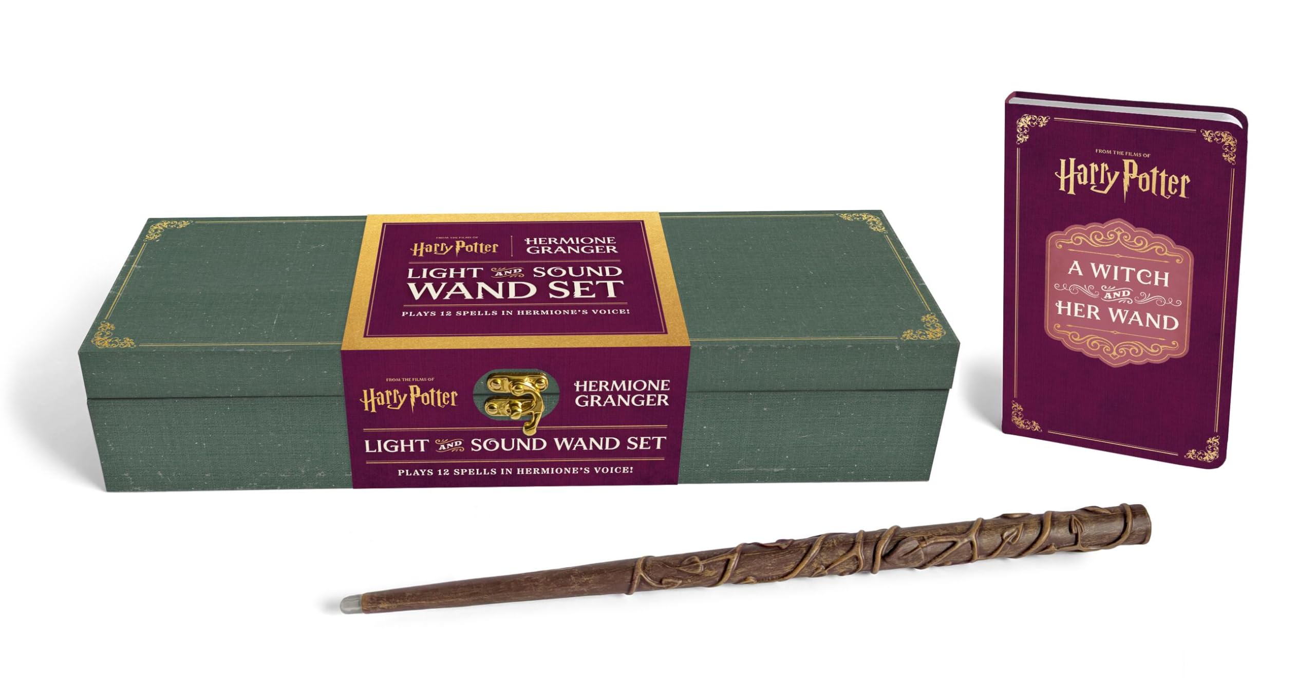 Running Press Hermione Granger Light And Sound Wand Set Product Description