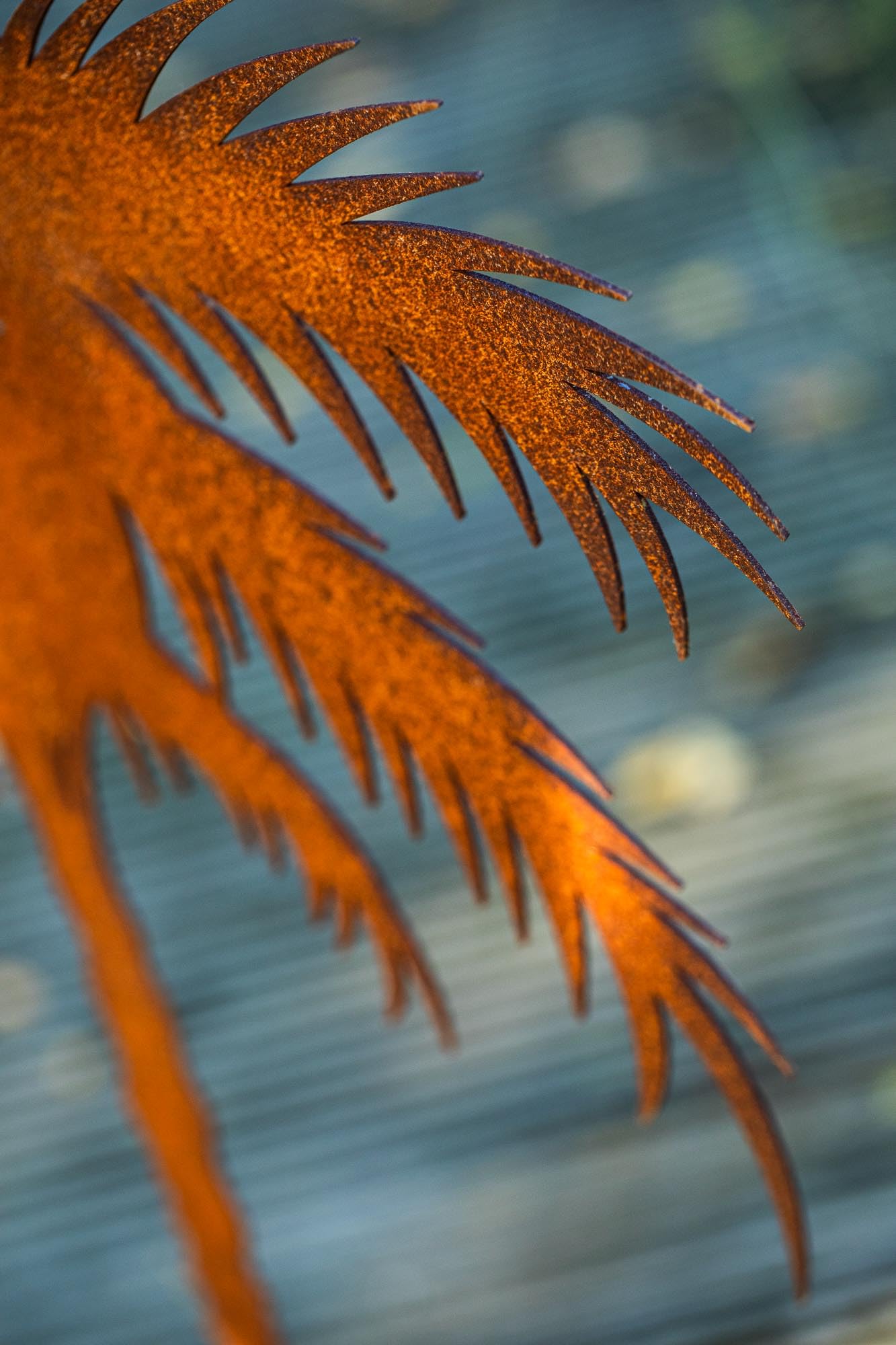 Bornhöft Palme aus Edelrost Urlaub Sand Strand Palme Naturrost rostige Deko für den Garten Terrasse oder Eingangsbereich 75cm hoch rostige Gartendeko