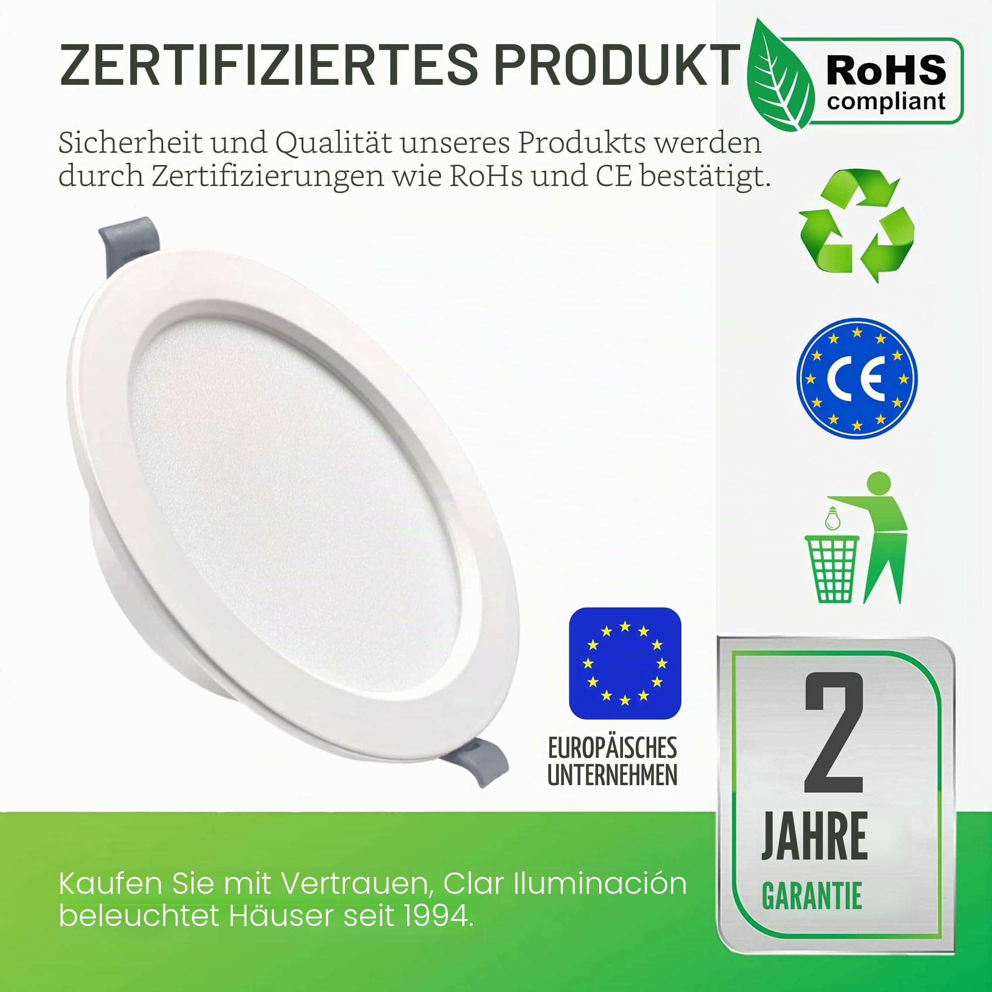 LED Einbaustrahler Flach, Spots Deckenleuchte, Einbauleuchten, Downlight, Panel Light, 12W (20er Pack)