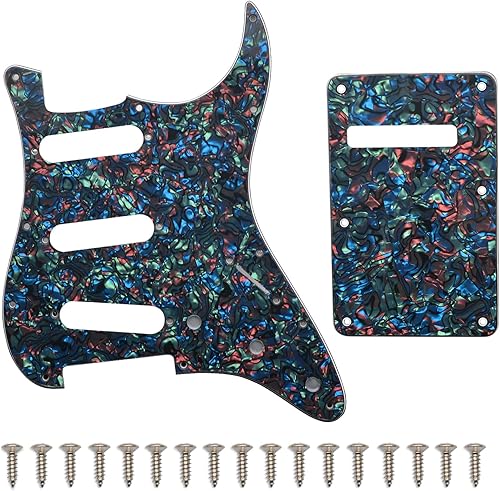 Miniatura 38 de SAPHUE TL Pickguard - Agujero de recogida de bobina individual de 3 capas, agujero de 8 tornillos, placa de rascar para guitarras eléctricas