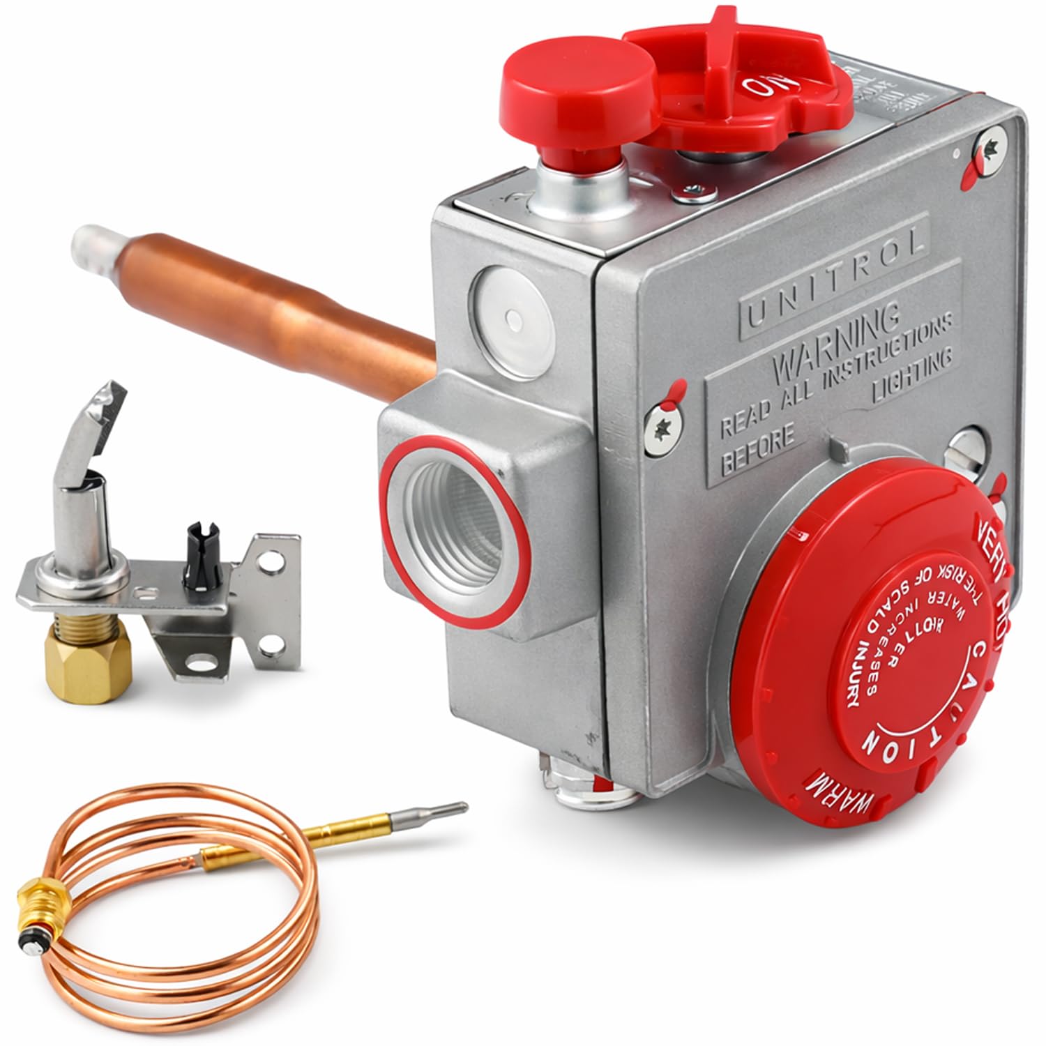 Photo 1 of 110-326 Gas Water Heater Control Valve, Natural Gas Water Heater Thermostat Built-In Non-Circulating Energy Cut-Off (ECO) System Water Heater Replacement Parts with 1-3/8" Shank