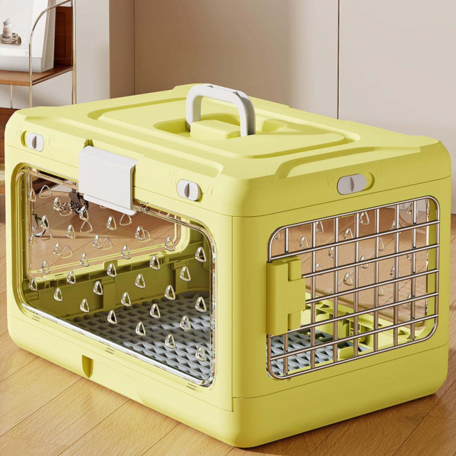 Transportín Plegable para Cachorros Y Gatos, Resistente, Transparente Y Portátil, para Mascotas, Conejos, Cachorros, Perros Pequeños Y Gatitos.