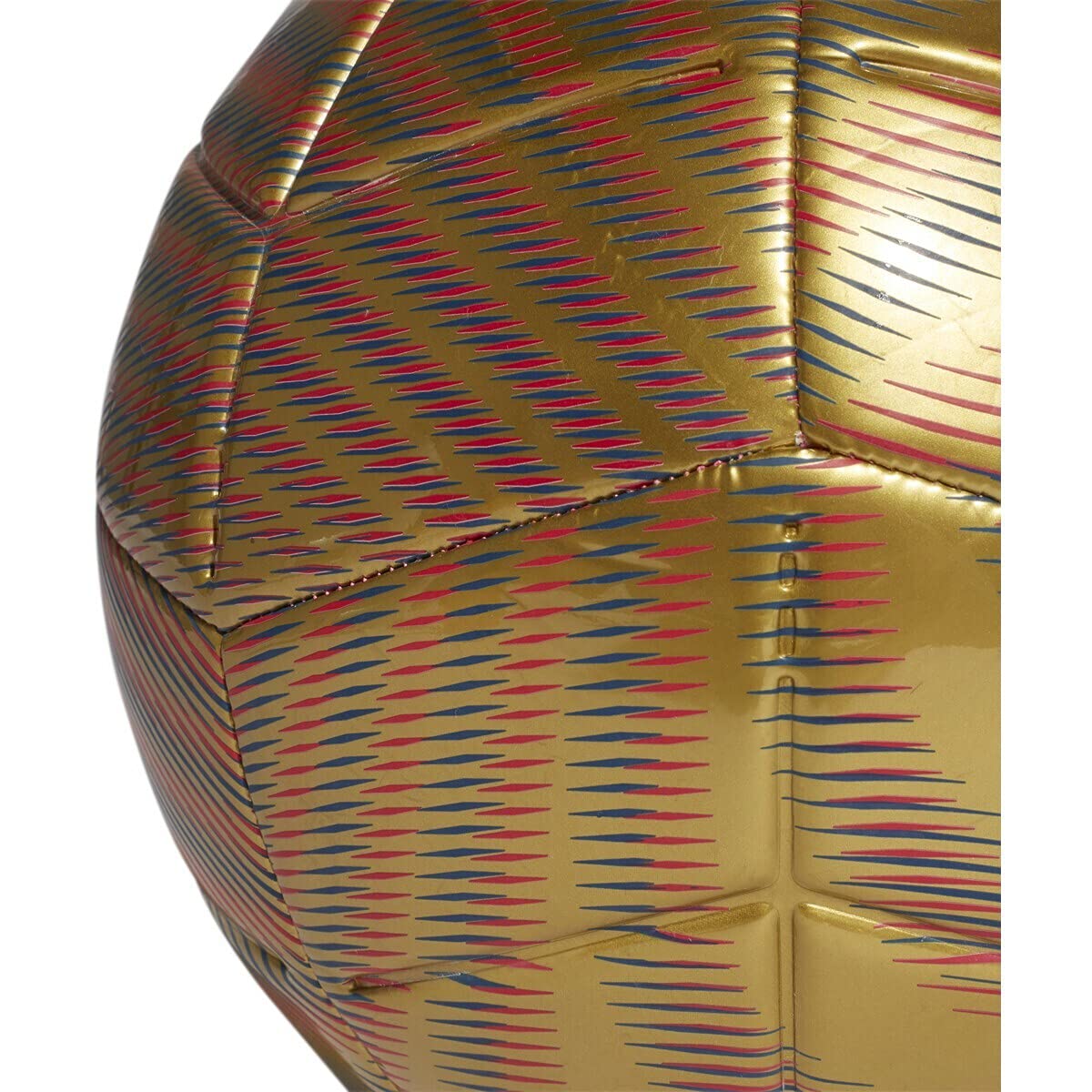 adidas Messi Club Soccer Ball (Gold Metallic / Scarlet / Royal Blue / Black, Size 5)