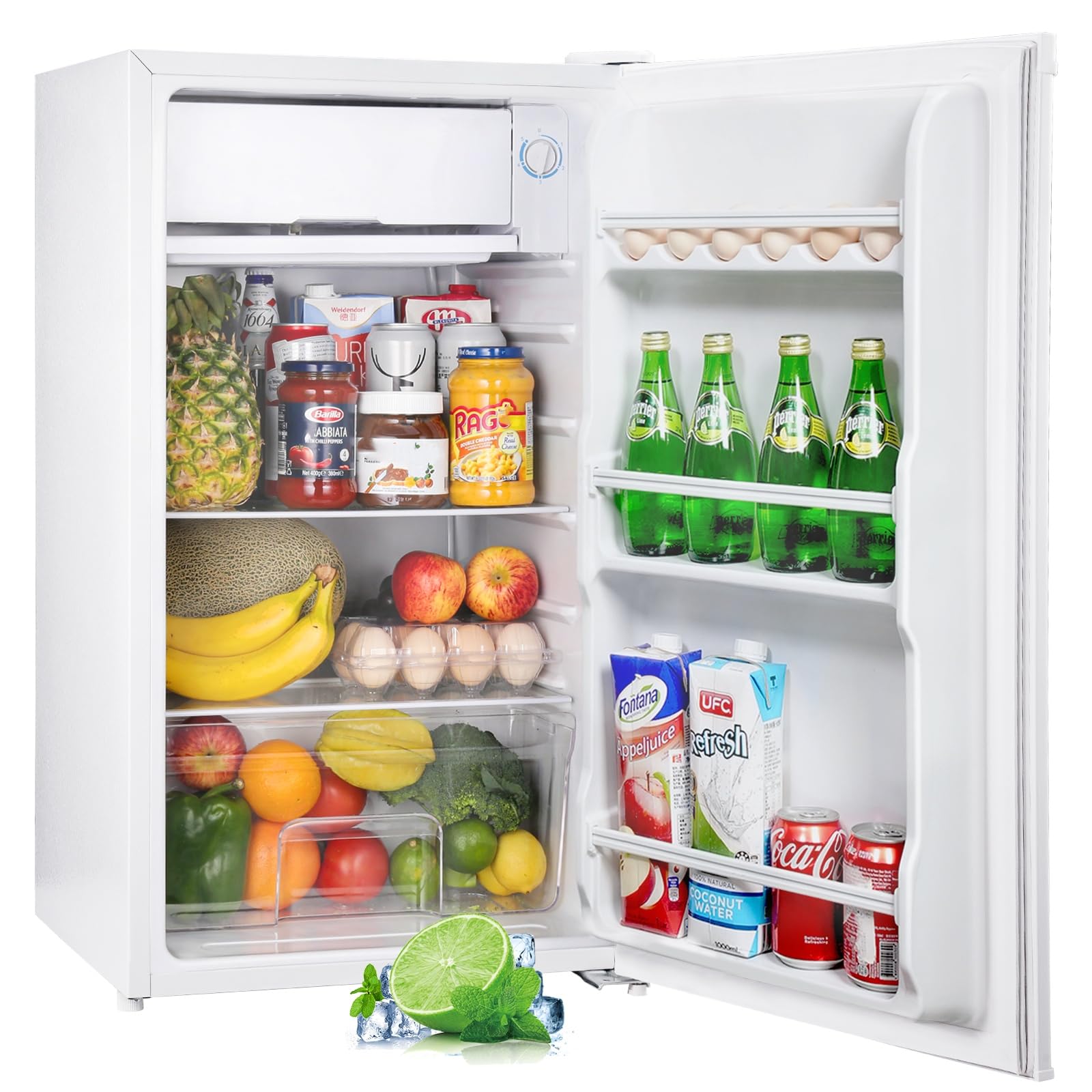 Mini réfrigérateur 41 l congélateur 6 l, température réglable, porte