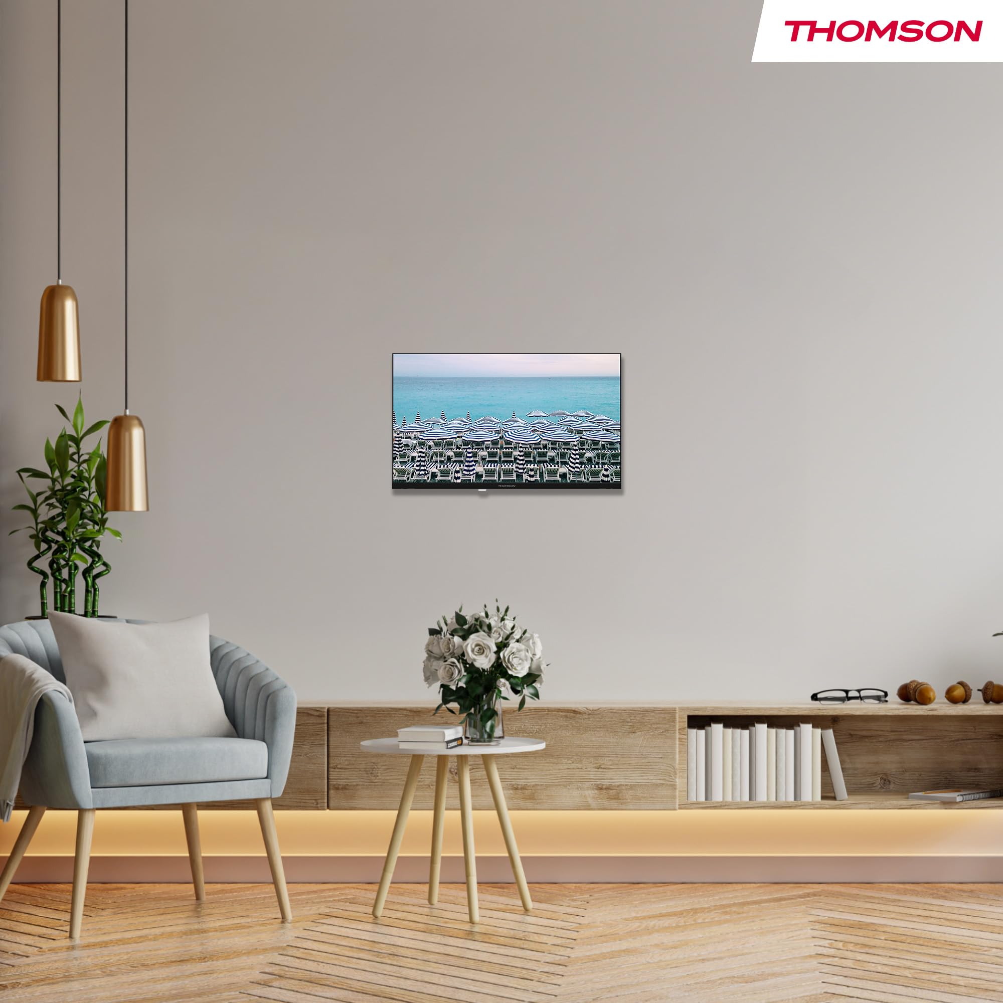 Thomson TV 24 Pollici (60 cm) HD Easy TV, TV Digitale LED (Non-Smart), Triplo Tuner (DVB-T/T2/C/S/S2), Dolby Audio, Modalità Hotel, Lettore Multimediale, Telecomando Retroilluminato, 3x HDMI