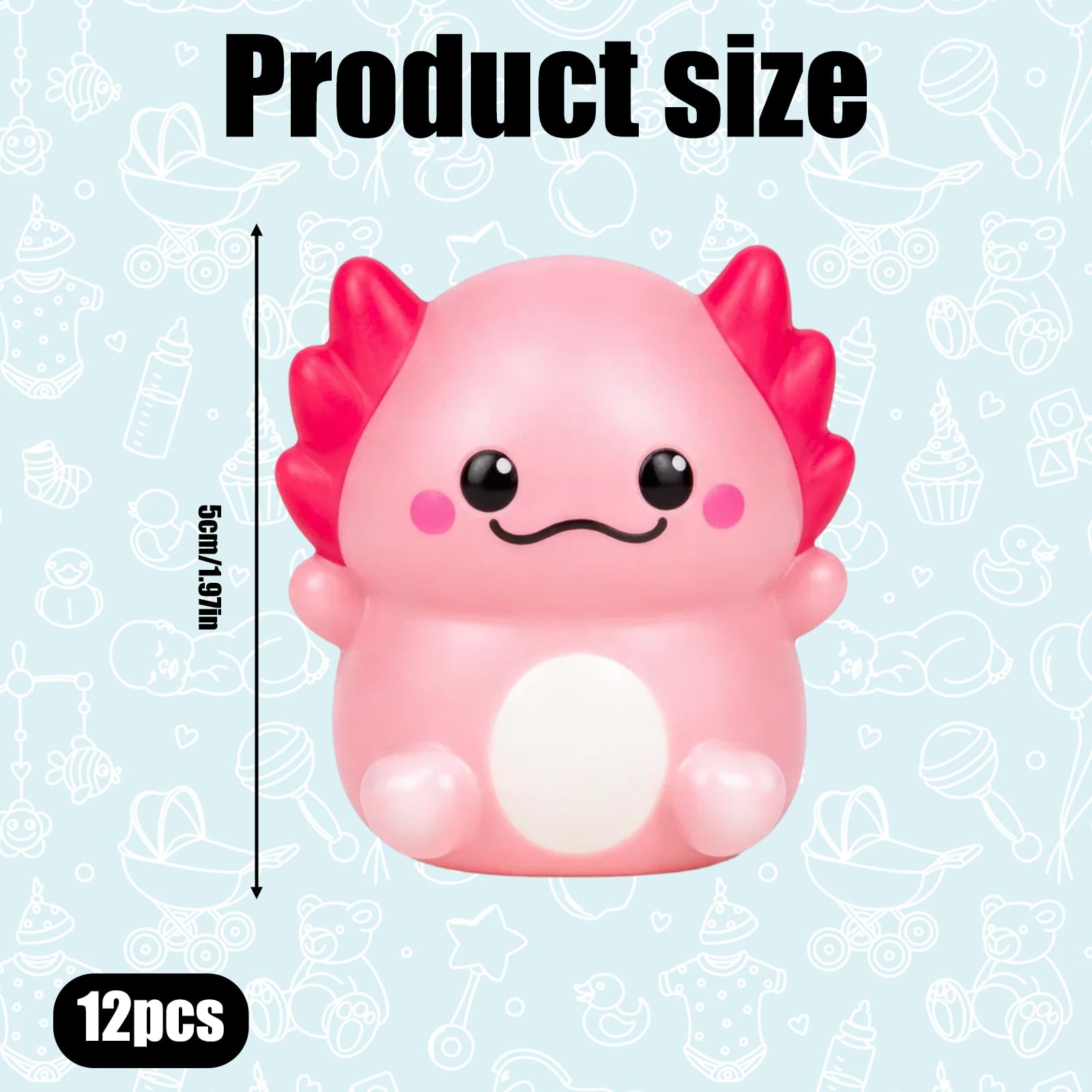 Axolotl fidget, Stress Relief Sensory fidgets, Random Colour Collection of Twelve - Image 2