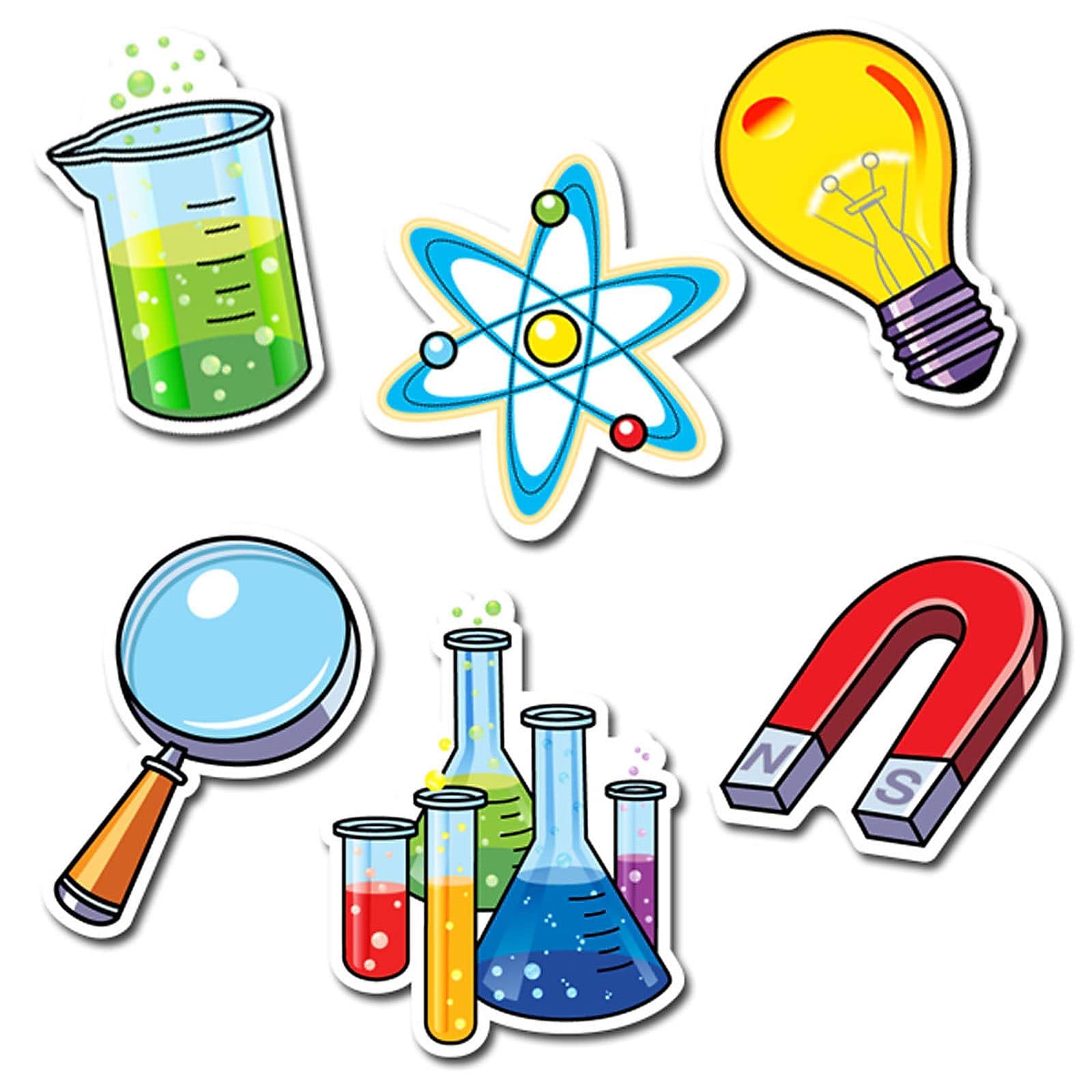 Creative Teaching Press 6-Inch Designer Cut-Outs, Science Lab (3875),6 of each design,36 pieces