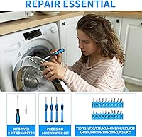 Vista 3 de 39 Piece Basic Home Tool Set Household Tool Set General Repair Small Hand Tool Kit in Toolbox Storage Case for Home Garage Office College Dormitory