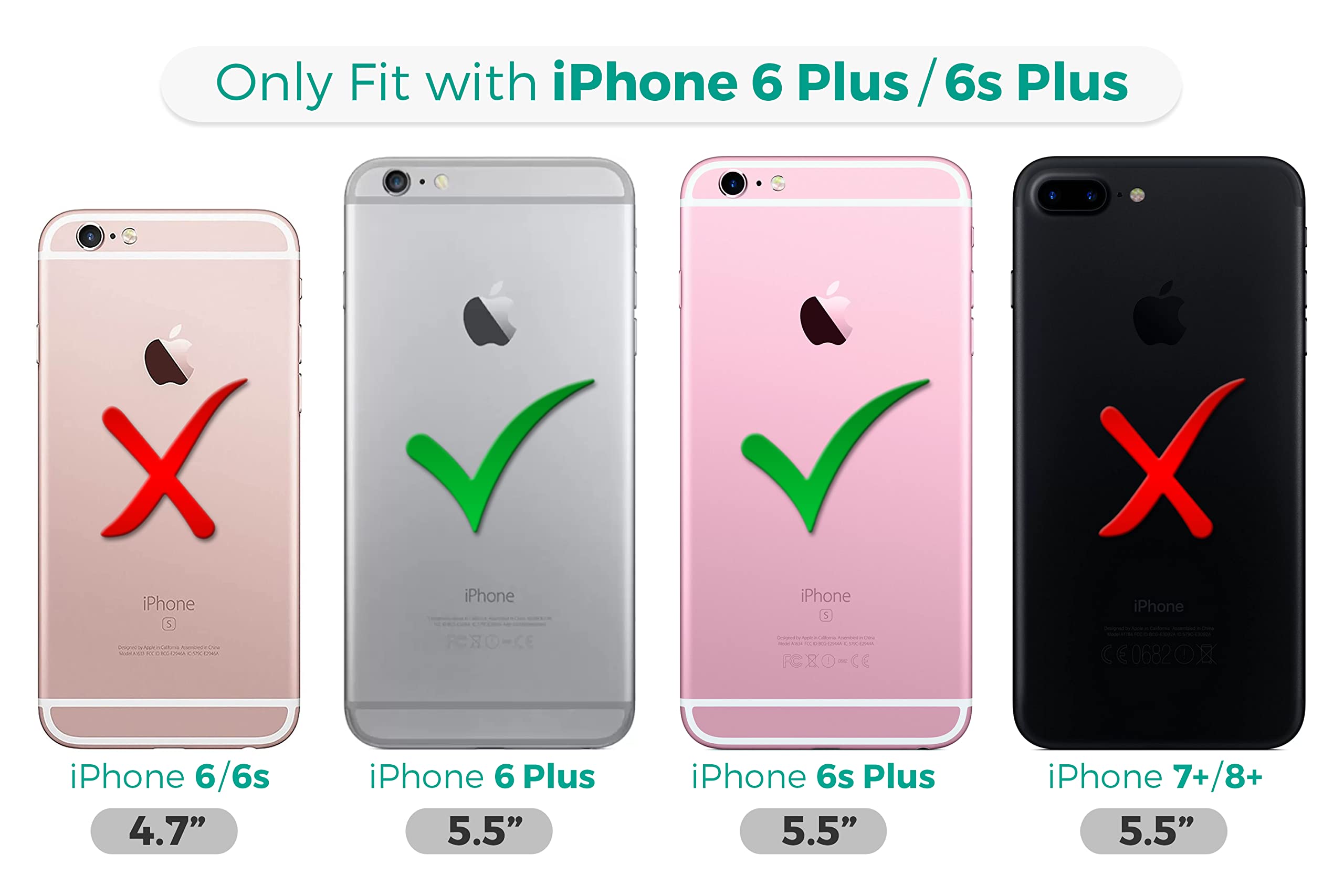 Amazon.com: GlamCase for iPhone 6 Plus / 6S Plus, iPhone 6 Plus