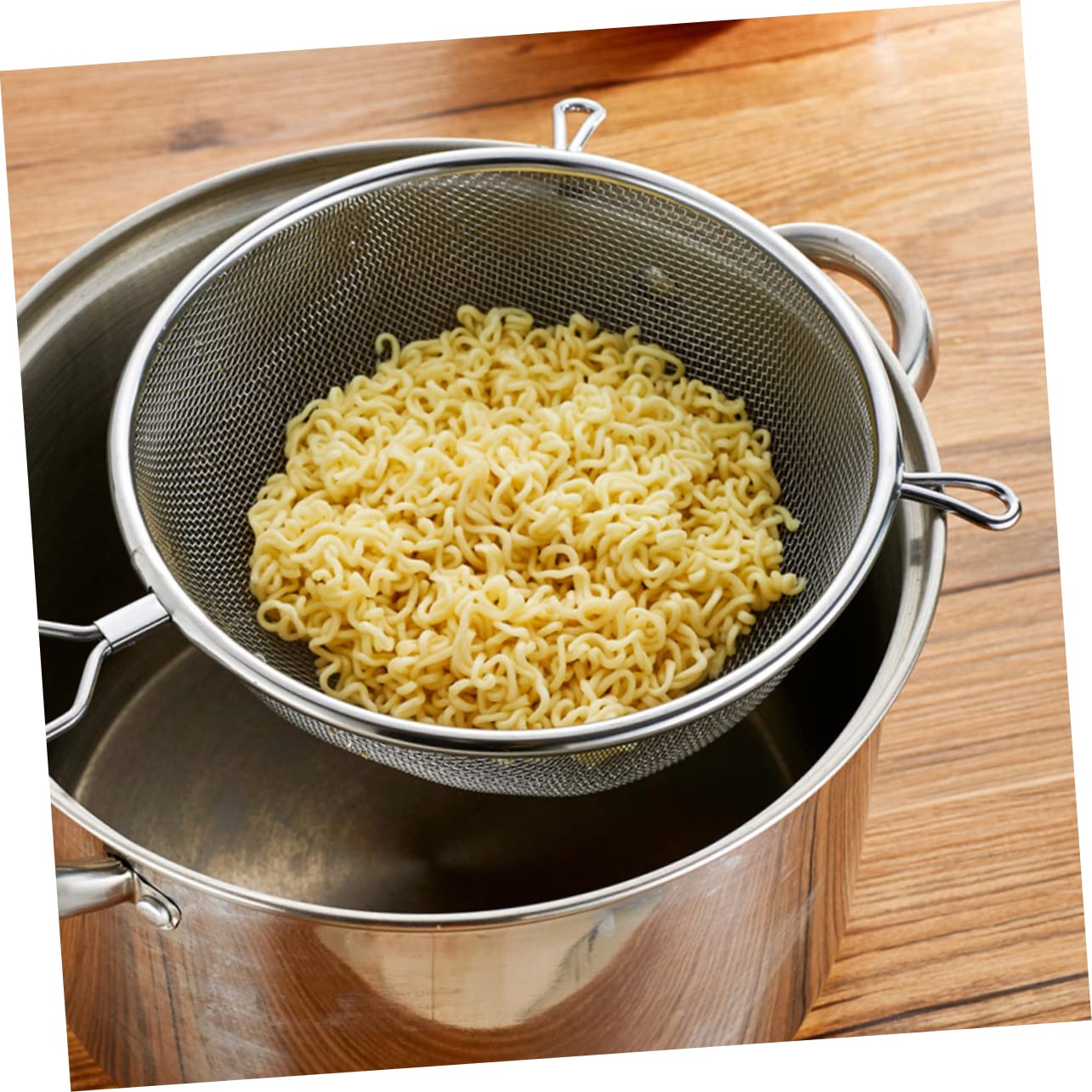 HEMOTON Set Da Cucina: 2 Colini In Acciaio Inox – Perfetti Per Setacciare Farina E Ingredienti - 5