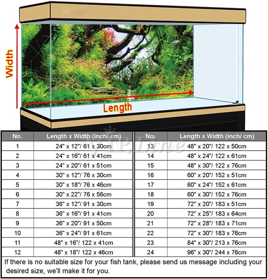 Under Water Aquatic Tree Branch Aquarium Background Selfadhesive Poster Sticker Fish Tank Backdrop Decorations for Big Gallon Tank (72" x 28"/ 183 x 71cm)