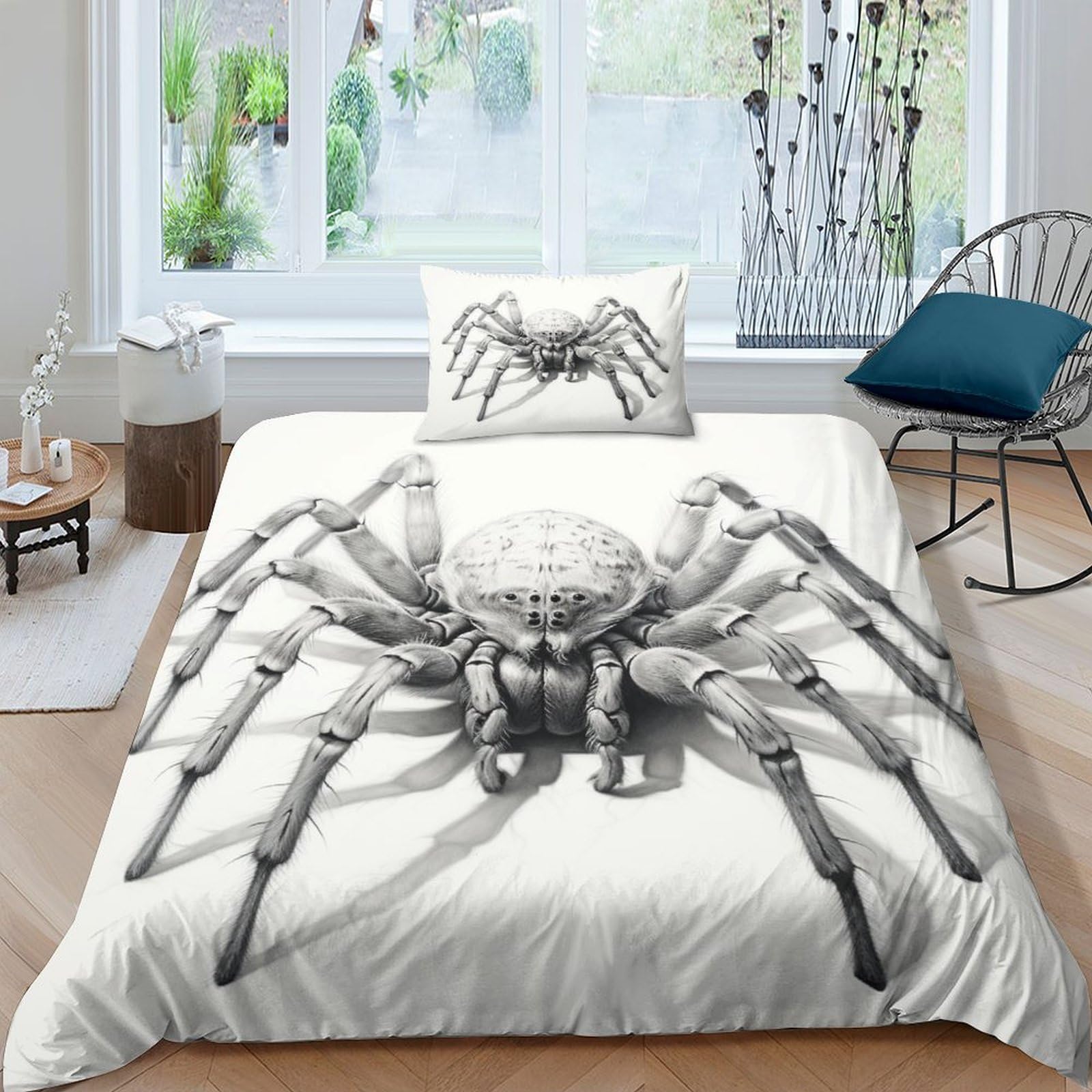 Housse de couette araignée 3D pour transformer la chambre ado