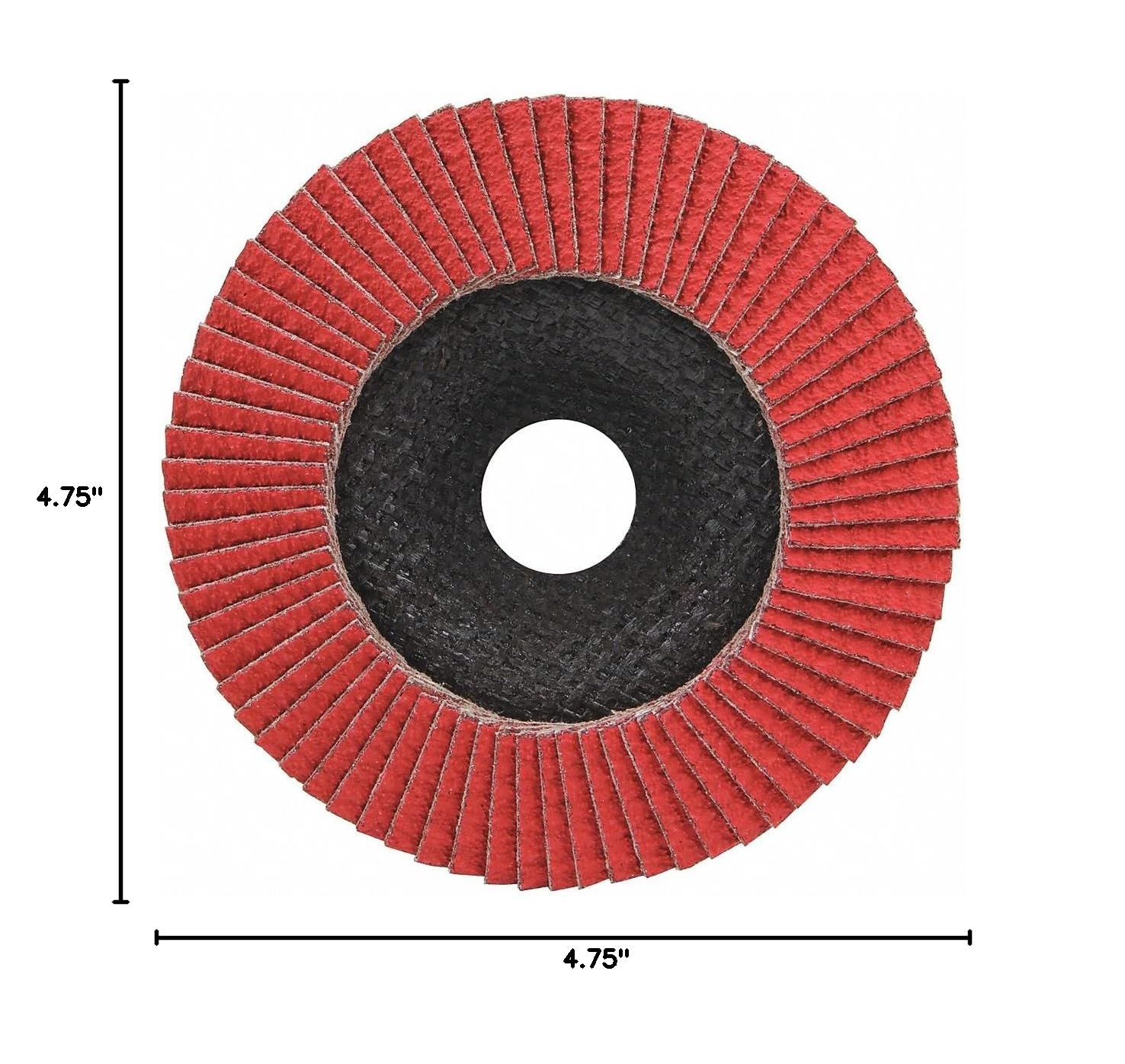 Mounted Flap Wheel, 60 Grit, 4-3/4in W, PK5