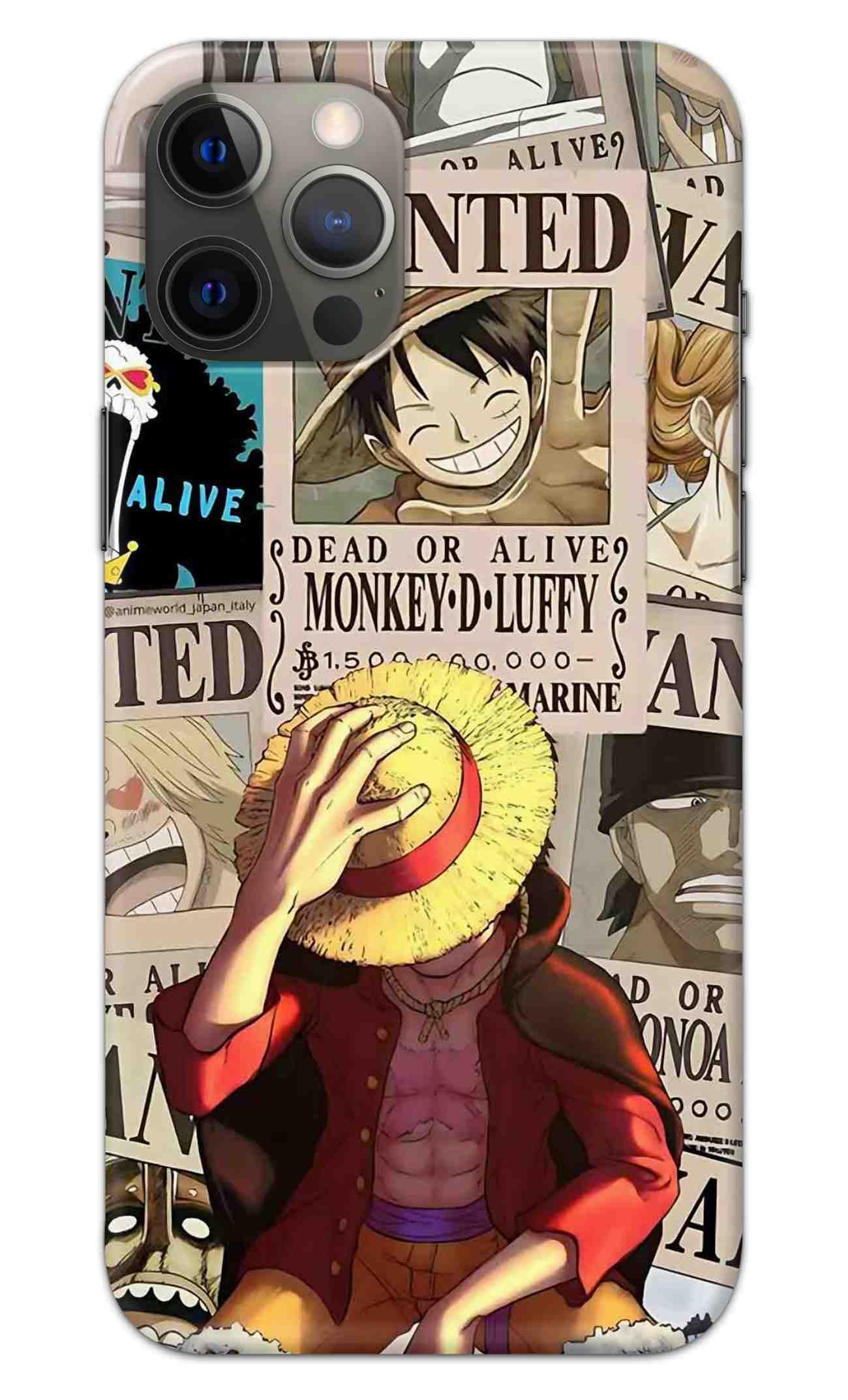 NDCOM for iPhone 13 Pro Max Back Cover Case Anime One Piece Wanted