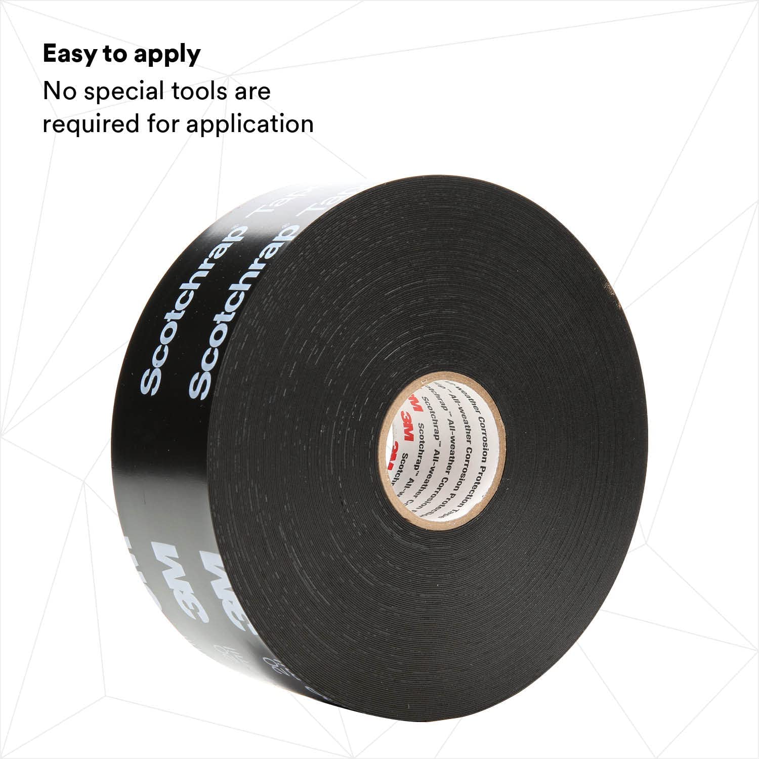3M Scotchrap Vinyl Corrosion Protection Tape 51 Easy Application PVC Backing Rubber Adhesive Printed Black 20 mil 2 in x 100 ft 1 Roll product thumbnail 6