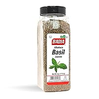 Vista 1 de Badia Hojas de albahaca, 4 onzas – Albahaca seca premium para cocinar, condimentar y adornar