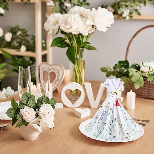 Miniatura 5 de 12 servilletas de tela de primavera florales de 20 x 20 pulgadas, lavables para cena, té, fiesta, boda, restaurante, interior y exterior, botánico