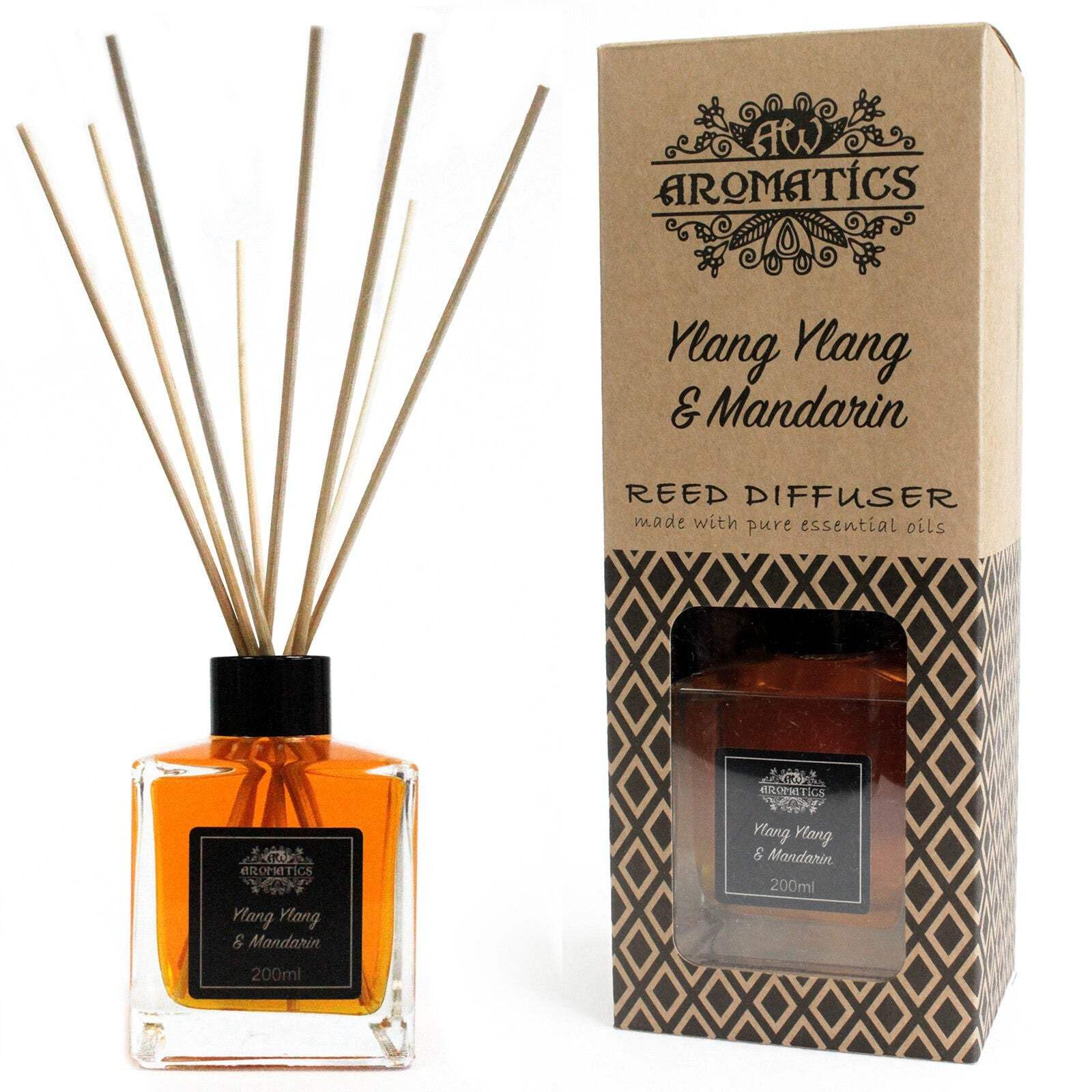 Ylang Ylang & Mandarin Essential Oil Reed Diffuser, Home Fragrance, Gift Idea