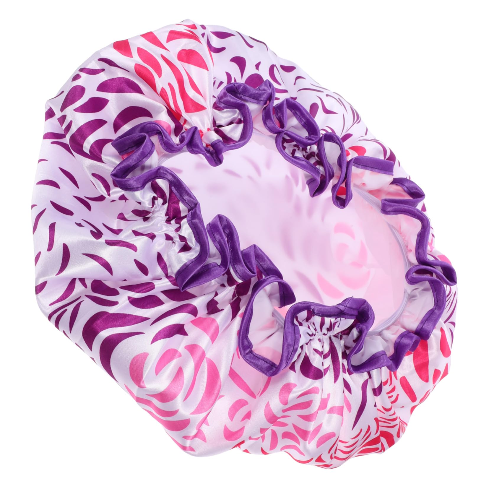 COLLBATH Bonnet de Réutilisable Satin Double Couche Imperméable et Élastique Extra Large pour Cheveux Longs Décoratif et Confortable