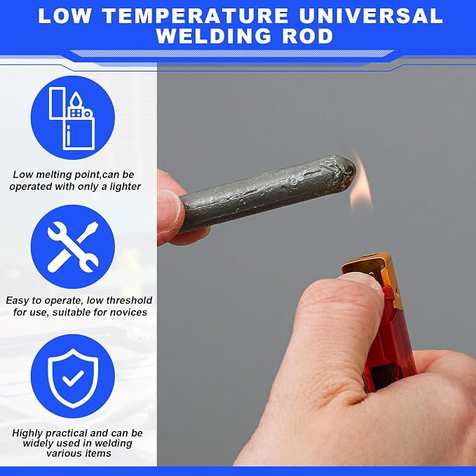 12 Pzs Varillas de Soldadura Universal Baja Temperatura miniatura 3