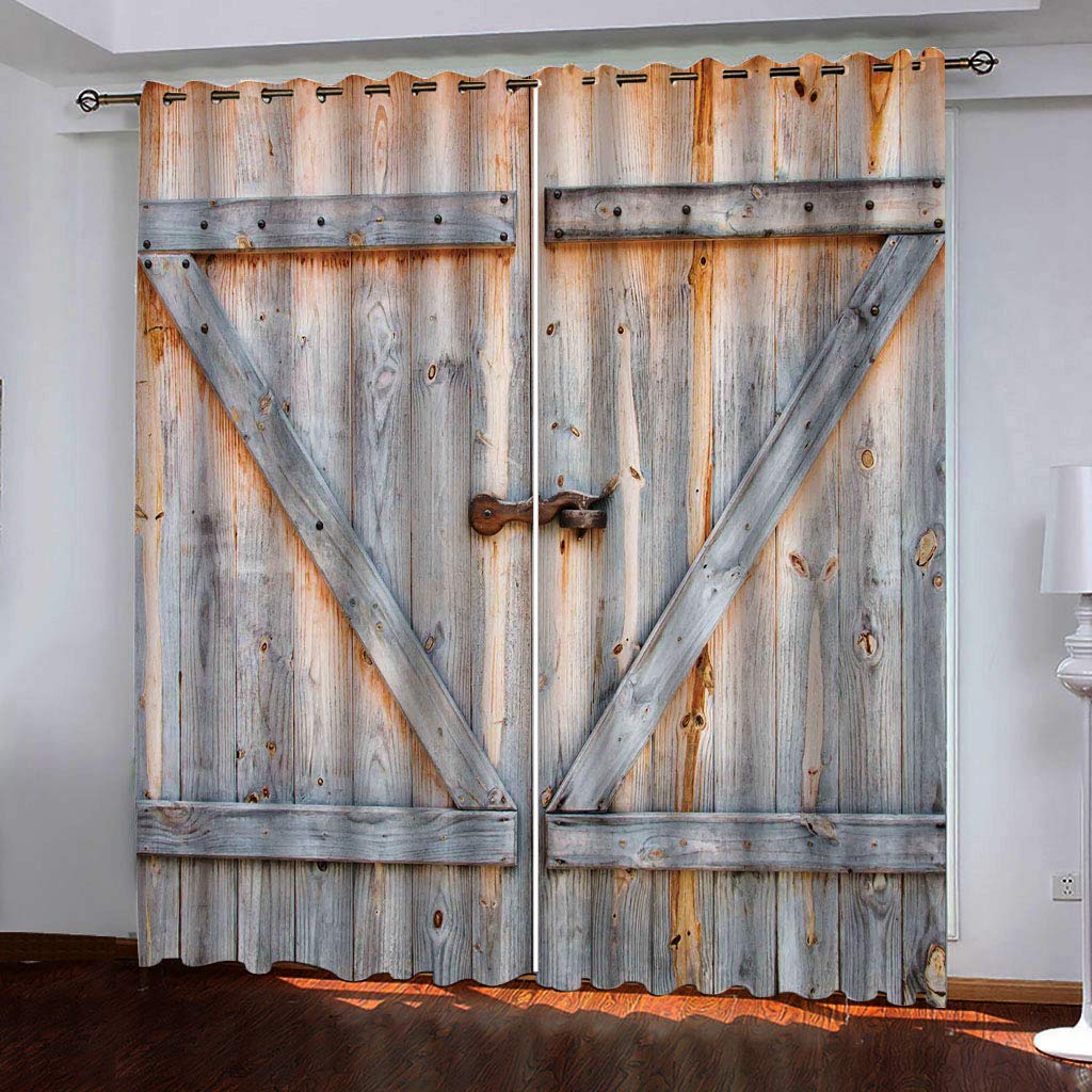 Rideaux et draperies opaques anti chaleur pour porte en bois