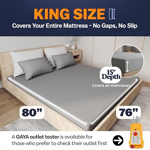 Miniatura 2 de Sábanas Grounding con hilos plateados y bolsillos profundos, tamaño King y Queen, extra suaves, 95% algodón orgánico, 5% plata pura, mejoran el