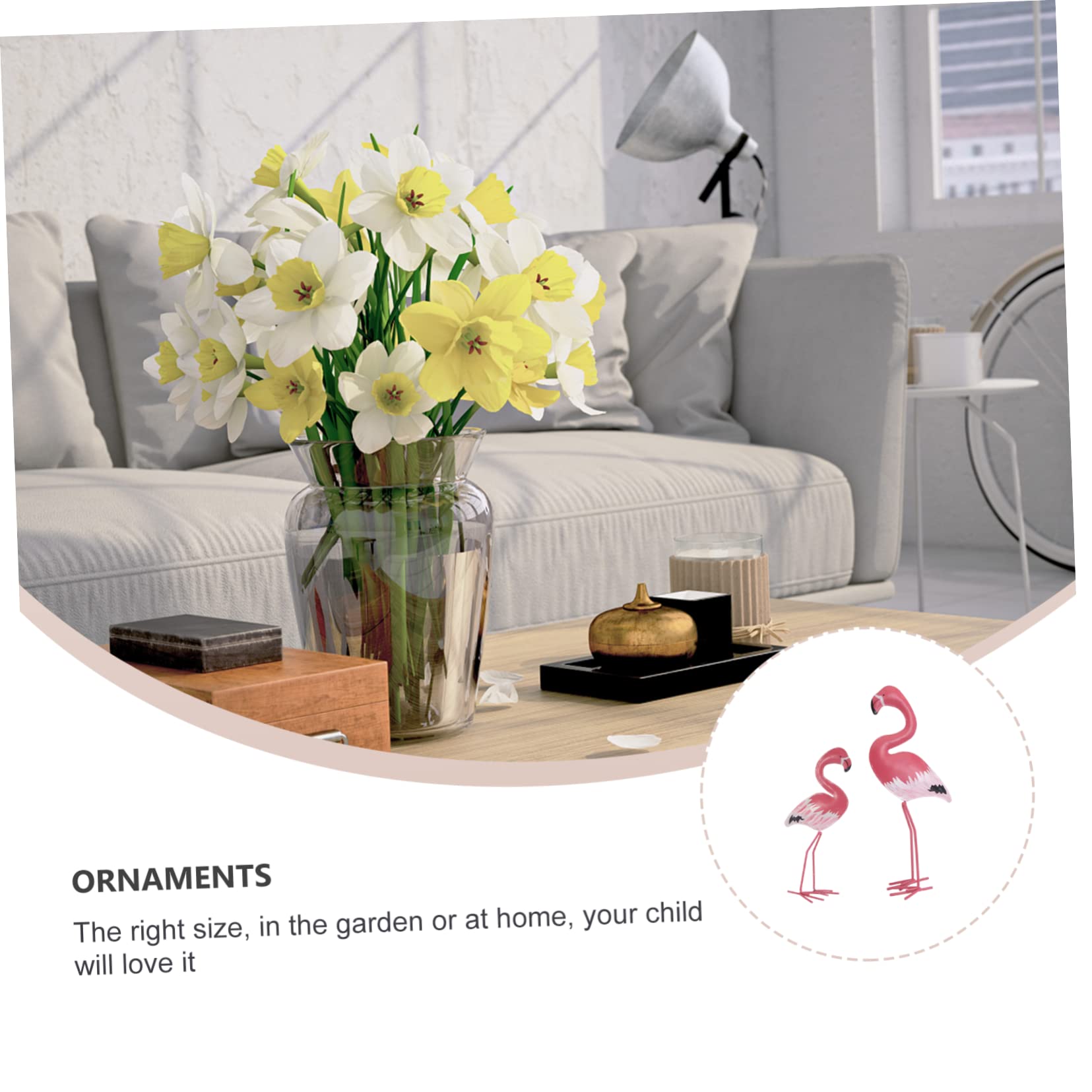 TOYANDONA 3 Paia Statuetta Flamingo per Decorazione da Tavolo da Scrivania