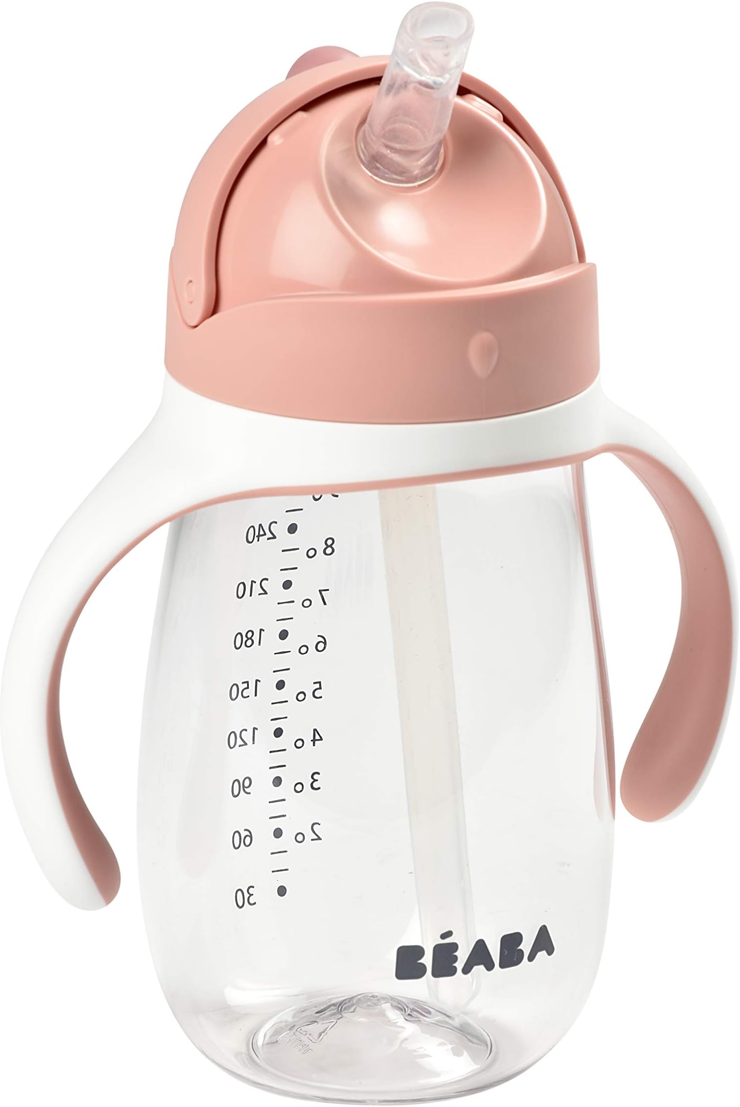 Straw Sippy Cup, Sippy Cup with Removable Handles, Sippy Cup with Straw, Baby Straw Cup, Toddler Cup for Toddlers 1-3 Years, Toddler Straw Cups, 8+ months, 10 oz, Rose