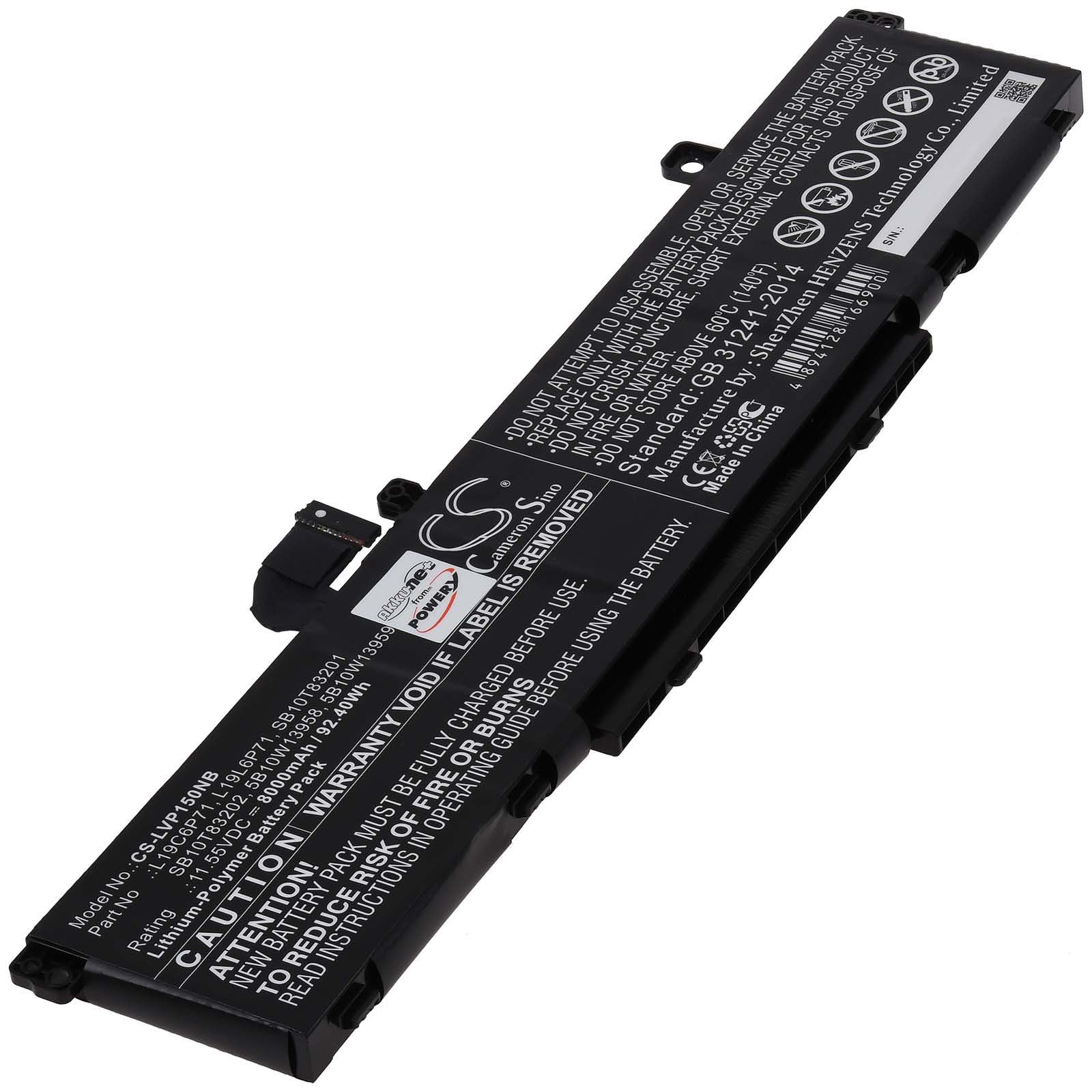 Akku für Lenovo ThinkPad P15 Gen 1 20SUS0GC00 Laptop, 11,55V, Li-Polymer