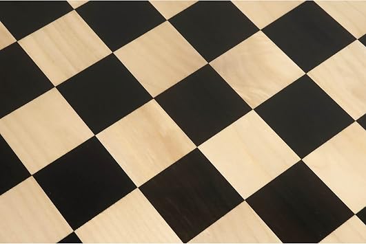 Royal Chess Mall - 23 Large Ebony & Maple Wood Chessboard 60 mm Square - Golden Rosewood Borders